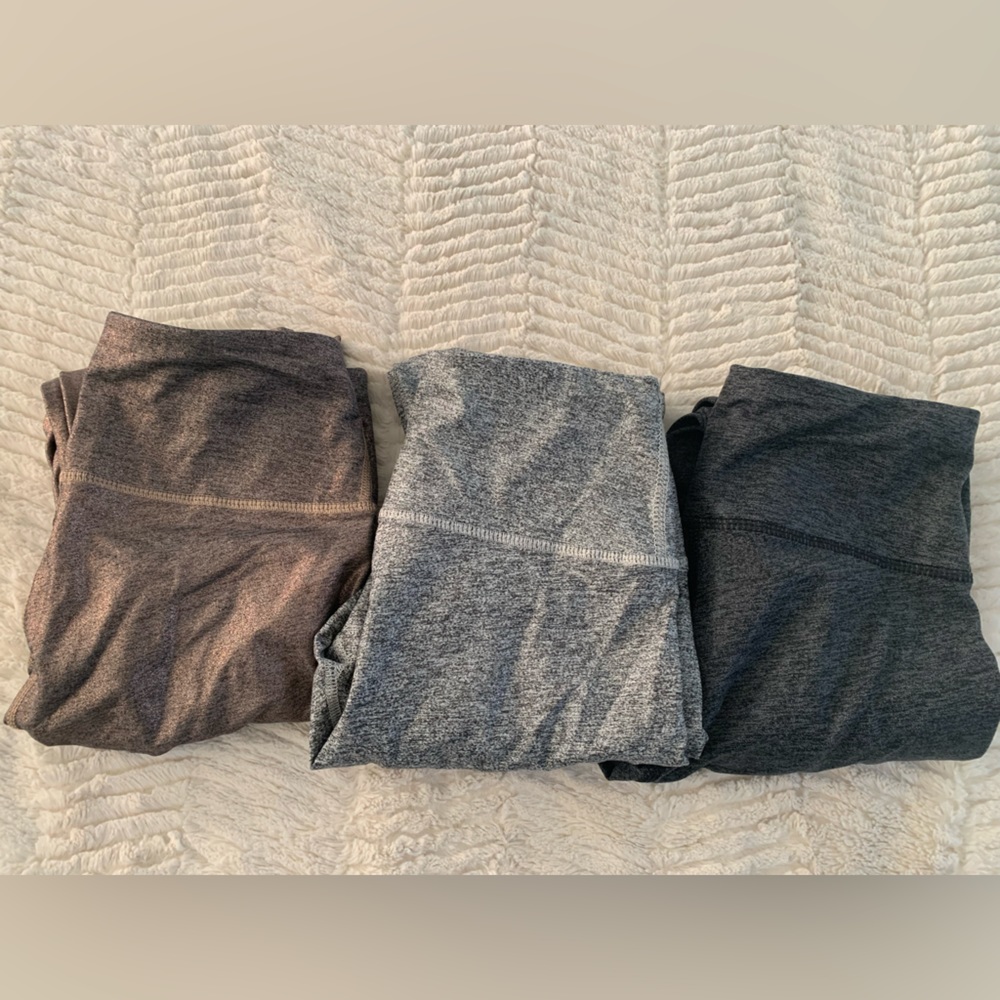 Bundle of 3 kyodan ultra high waist metallic space dye heather jersey leggings - Picture 2 of 16
